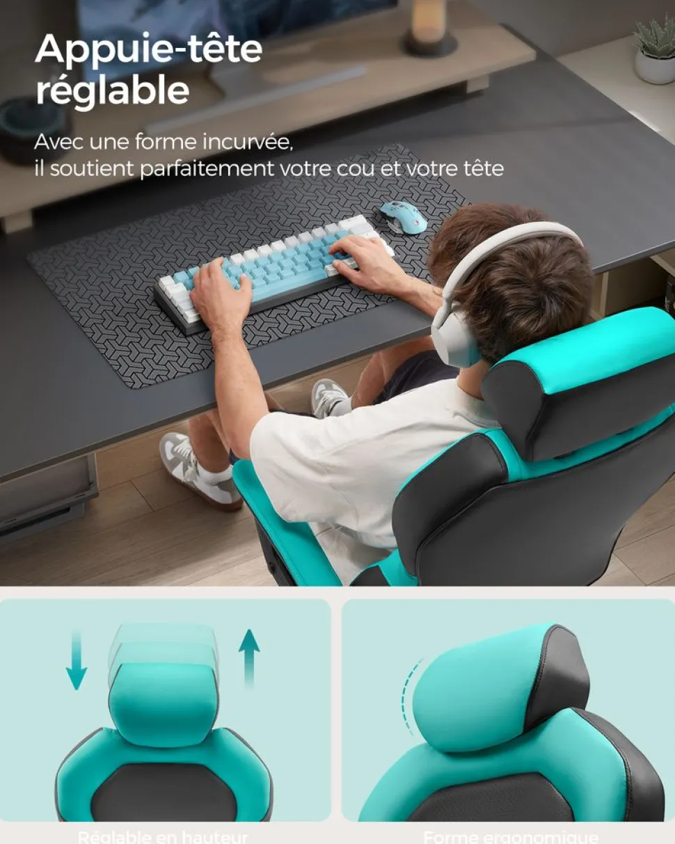 Cheap SONGMICS Fauteuil dossier matelassé