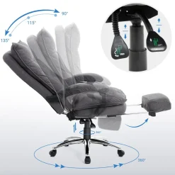 Shop SONGMICS Fauteuil dossier matelassé Blanc