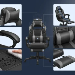 Best Sale SONGMICS Fauteuil ergonomique pivotant réglable rose