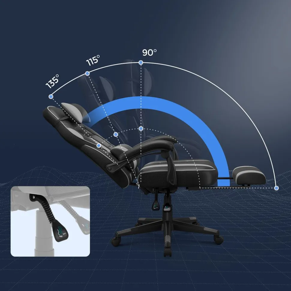 Best Sale SONGMICS Fauteuil ergonomique pivotant réglable rose