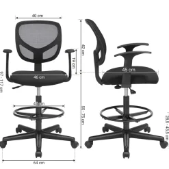 Clearance SONGMICS Fauteuil gamer noir Gris