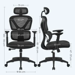 Store SONGMICS Fauteuil gamer noir bleu Blanc