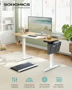 Best SONGMICS Fauteuil gamer noir gris