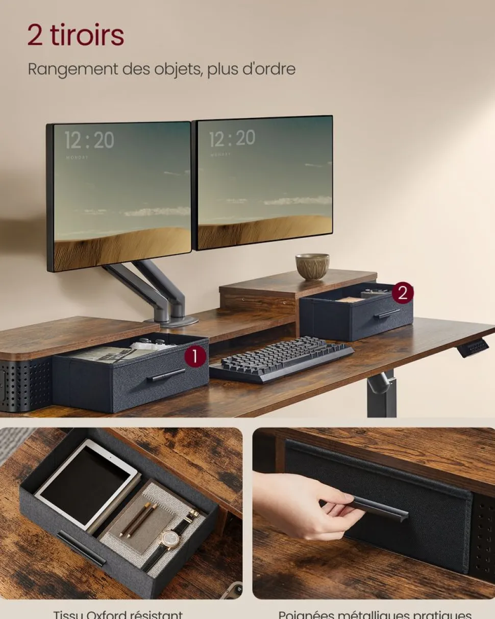 Store SONGMICS Fauteuil gamer noir rouge