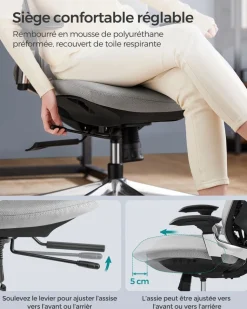 Cheap SONGMICS Fauteuil Gaming accoudoirs 3D noir et vert