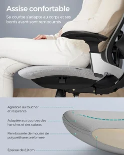 Cheap SONGMICS Fauteuil Gaming accoudoirs 3D noir et vert