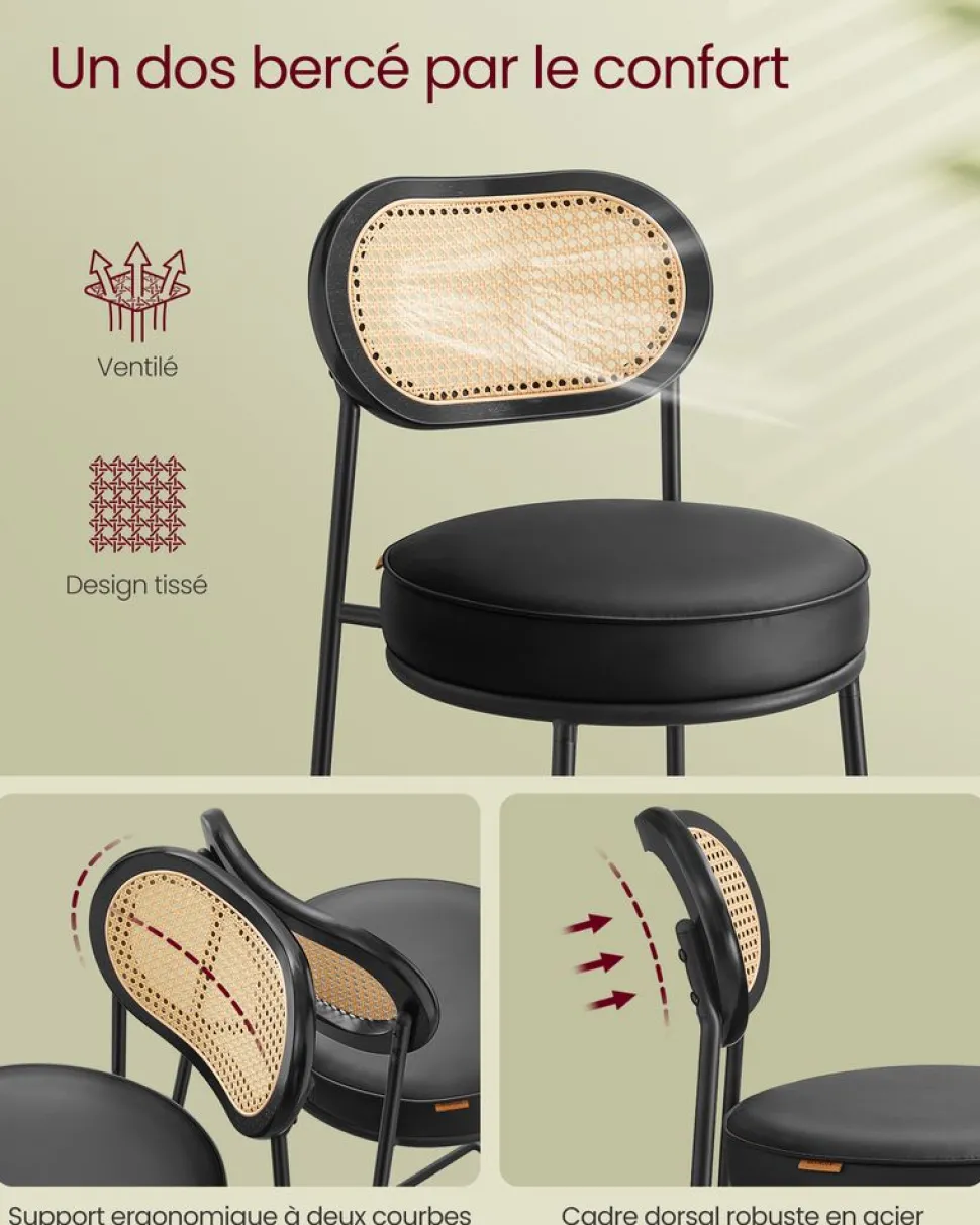 Hot SONGMICS Fauteuil support lombaire Blanc