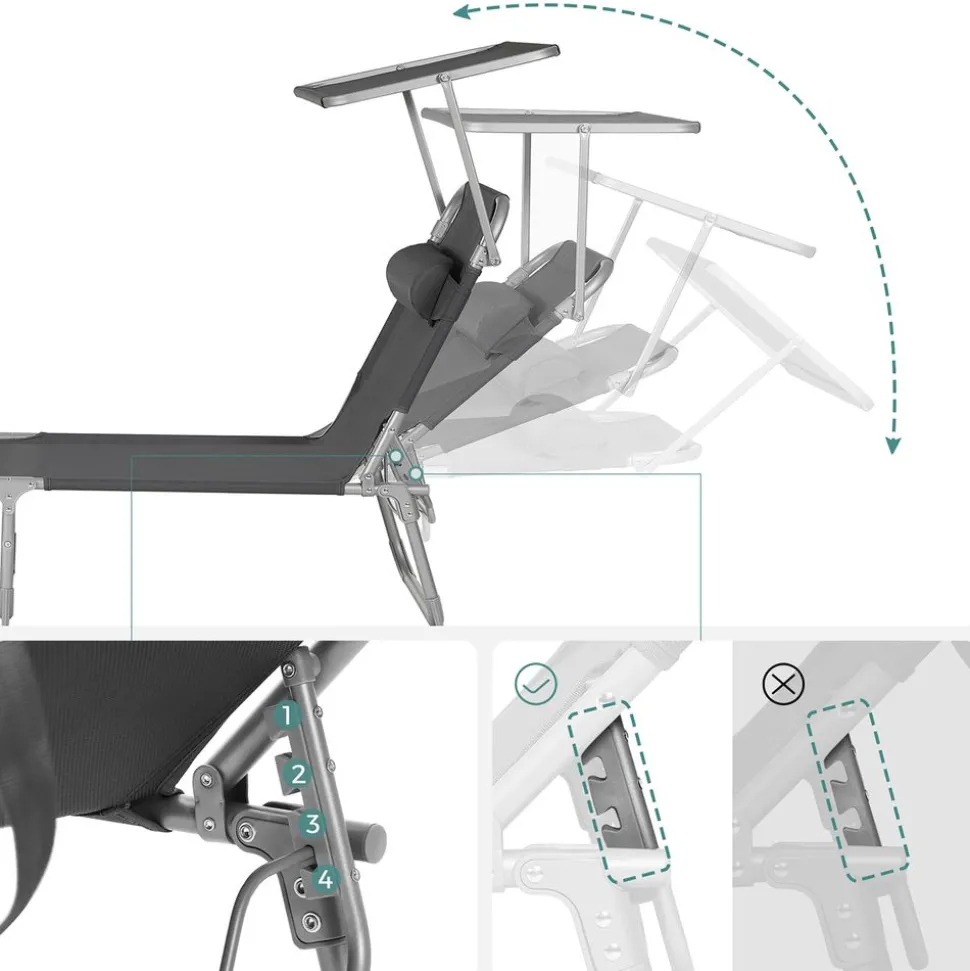 Store SONGMICS Fauteuil suspendu arc-en-ciel