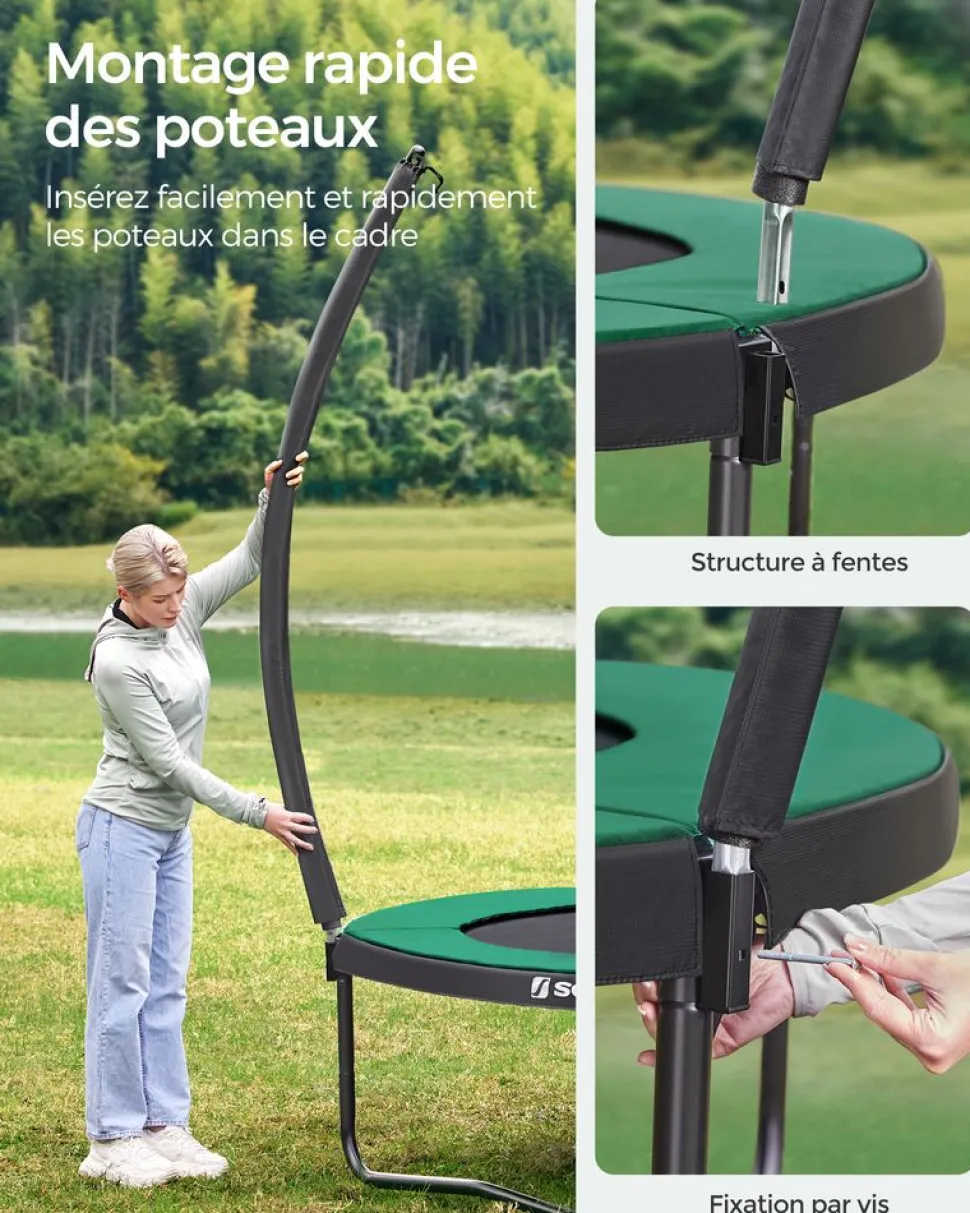 Store SONGMICS Filet trampoline Ø305 cm Noir