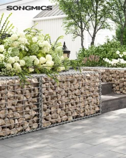 Cheap SONGMICS Gabion rond pour pierres Argent