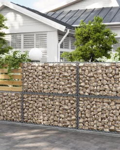 Cheap SONGMICS Gabion rond pour pierres Argent