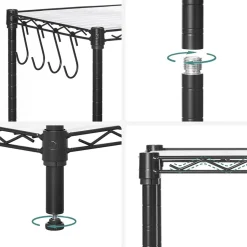 Outlet SONGMICS Égouttoir à vaisselle 2 niveaux Noir