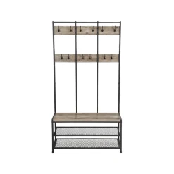 Store SONGMICS Grand portemanteau 12 crochets Blanc