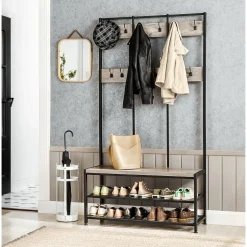 Store SONGMICS Grand portemanteau 12 crochets Blanc