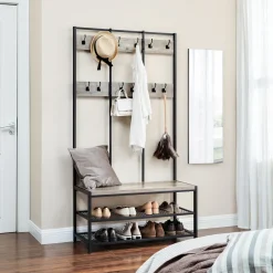 Store SONGMICS Grand portemanteau 12 crochets Blanc