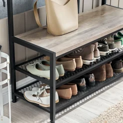 Store SONGMICS Grand portemanteau 12 crochets Blanc