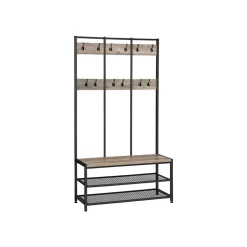 Store SONGMICS Grand portemanteau 12 crochets Blanc