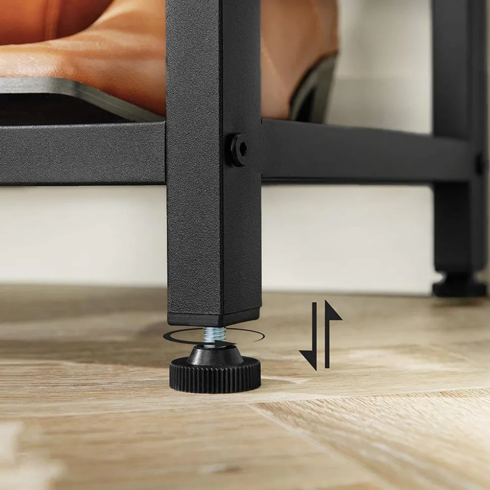 Shop SONGMICS Grand portemanteau 7 crochets Brun Vintage Noir