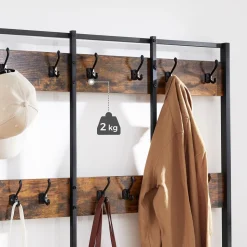 Best SONGMICS Grand portemanteau industriel Marron Rustique