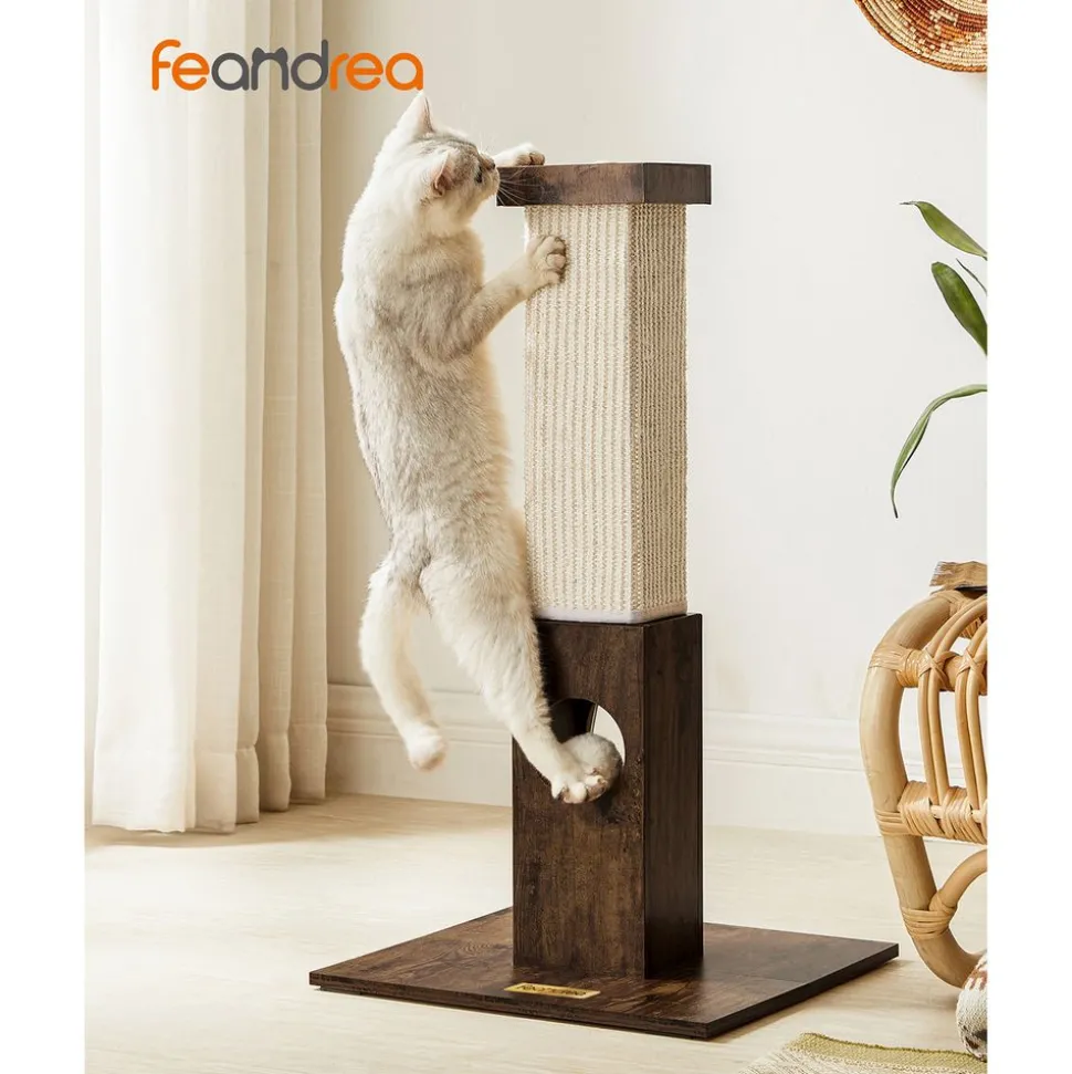 Discount SONGMICS Griffoir pour Chat Marron Rustique