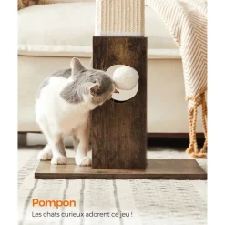 Discount SONGMICS Griffoir pour Chat Marron Rustique