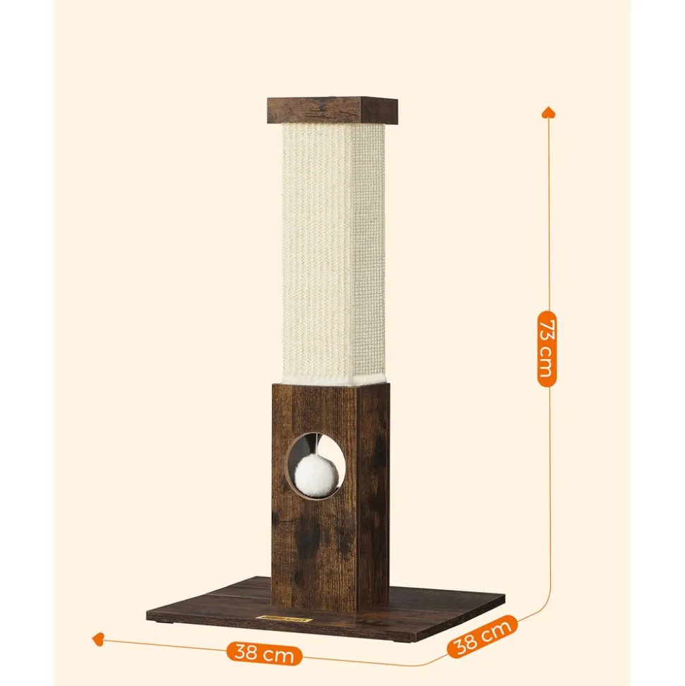 Discount SONGMICS Griffoir pour Chat Marron Rustique