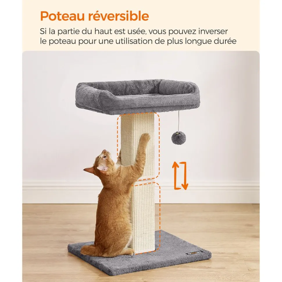 Sale SONGMICS Griffoir pour chat 71 cm girs clair