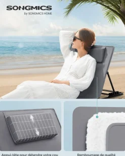 Best SONGMICS Hamac 2 oreillers beige