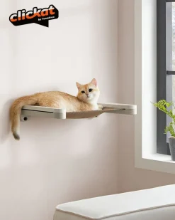 Outlet SONGMICS Hamac pour chat mural Marron Avoine + Marron Café