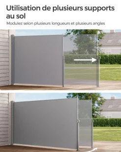 Store SONGMICS Housse de parasol Gris