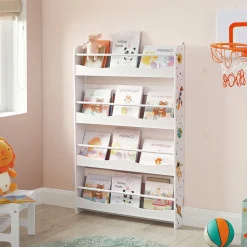 New SONGMICS Industriel Bibliothèque Blanc