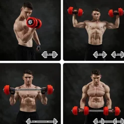 Store SONGMICS Kit haltères 20 kg jaune