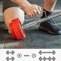 Store SONGMICS Kit haltères 20 kg jaune