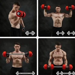 Best Sale SONGMICS Kit haltères 30 kg rouge