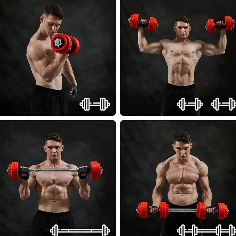 Best Sale SONGMICS Kit haltères 30 kg rouge