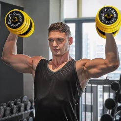 Discount SONGMICS Kit haltères ajustables jaune