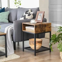 Sale SONGMICS 160L Panier à linge 3 compartiments couleur boisée