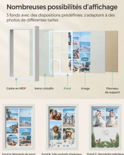 Shop SONGMICS 50L Sacs poubelle à cordon 40 pièces Blanc