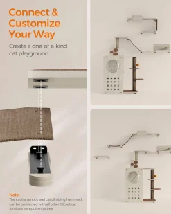 Online SONGMICS Land Enemble de 7 meubles pour chat muraux Marron Avoine + Marron Café