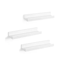 Best Sale SONGMICS LED Moderne Meuble TV avec Étagères Ouvertes en Verre Blanc