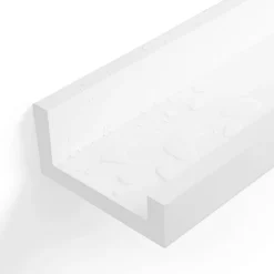 Best Sale SONGMICS LED Moderne Meuble TV avec Étagères Ouvertes en Verre Blanc