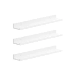 Best Sale SONGMICS LED Moderne Meuble TV avec Étagères Ouvertes en Verre Blanc