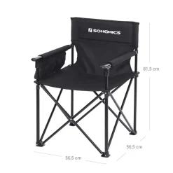 Fashion SONGMICS Lit de camp M noir