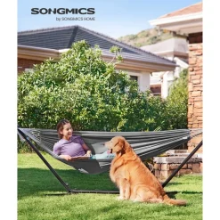 Sale SONGMICS Lit de camp matelas noir