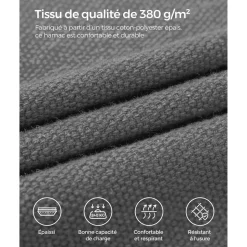 Sale SONGMICS Lit de camp matelas noir