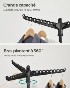 Online SONGMICS Lit double en métal 140 x 190 cm gris foncé