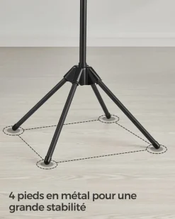 Online SONGMICS Lit double en métal 140 x 190 cm gris foncé