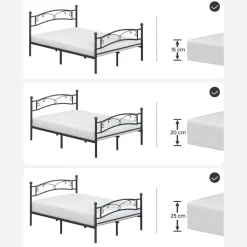 Flash Sale SONGMICS Lit double Noir