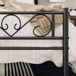 Clearance SONGMICS Lit une place métal Noir