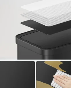 New SONGMICS Lot de 3 cadres photo verre MDF 37 x 29,3 cm noir cendré